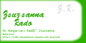 zsuzsanna rado business card